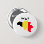 België Kaartvlag (Nederlands) Ronde Button 5,7 Cm (Voorkant /achterkant)