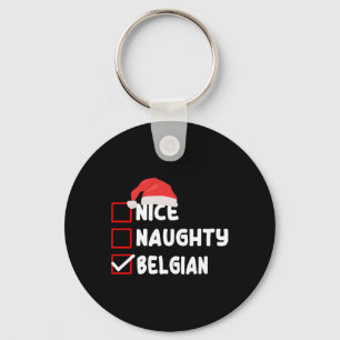 België Kerstkostuum Grappig Belgisch Kerstman Sleutelhanger