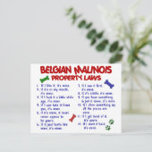 BELGIË MALINOIS PL2 BRIEFKAART (Staand voorkant)