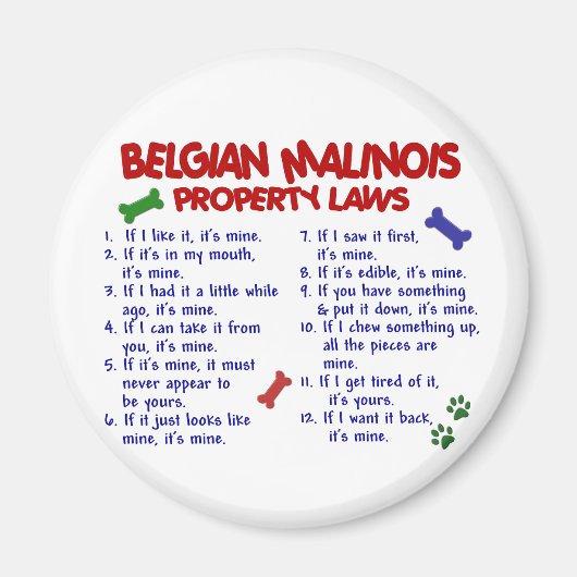 BELGIË MALINOIS PL2 MAGNEET (Voorkant)