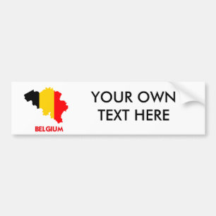 BELGIË MAP BUMPERSTICKER