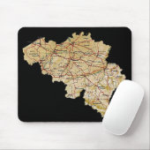 België Map Mousepad Muismat (Met muis)