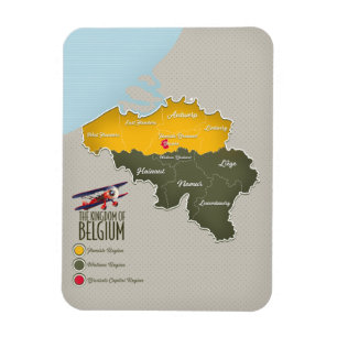 België mooie kaart magneet