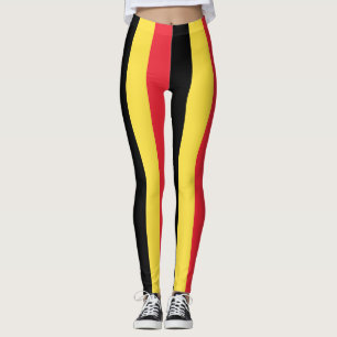 België Nationale vlag Kleuren Verticaal gestreept Leggings