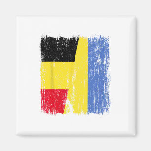 België Oekraine Half Vlag Belgisch Oekraïense Erfe Magneet