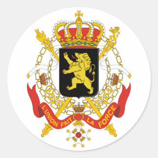 België Officieel wapenschild heraldry-symbool Ronde Sticker