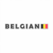 België patriot design sticker (Voorkant)