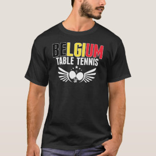 België pingelt pong Belgisch team tafeltennis T-shirt