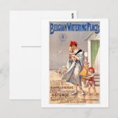 BELGIË Poster voor woekerreizen teruggezet Briefkaart (Voorkant / Achterkant)