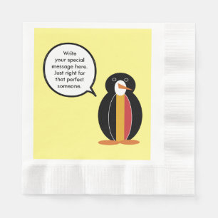 België Praat Mevrouw Pinguïn Gepersonaliseerd Servetten