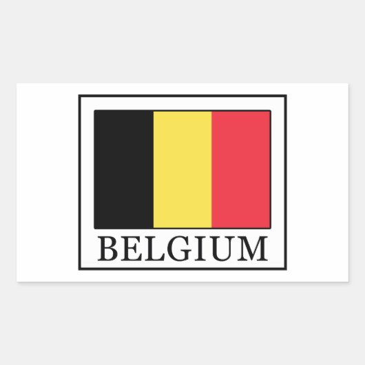 België Rechthoekige Sticker (Voorkant)
