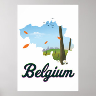 België Reisposter. Poster