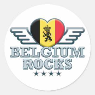 België Rocks v2 Ronde Sticker