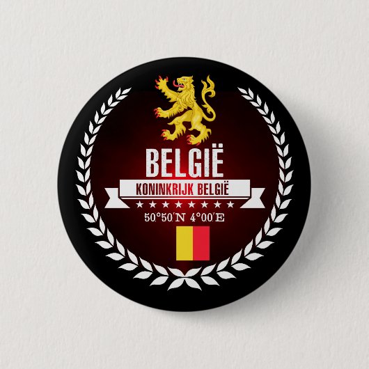 België Ronde Button 5,7 Cm (Voorkant)