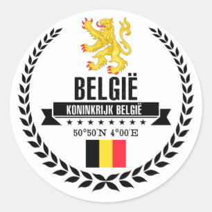 België Ronde Sticker