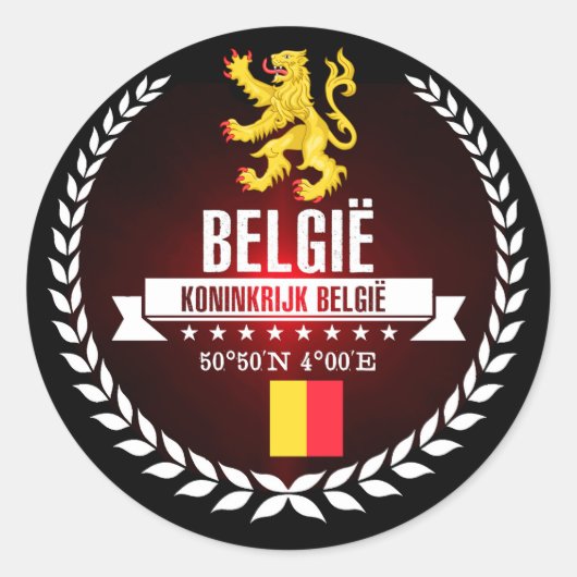 België Ronde Sticker (Voorkant)