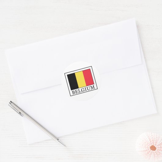 België Ronde Sticker (Envelop)