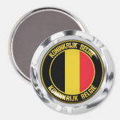 België Round Emblem Magneet (Voorkant / Achterkant)