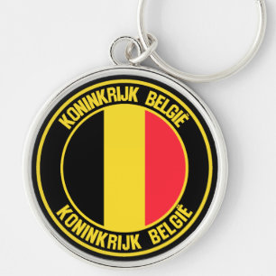 België Round Emblem Sleutelhanger