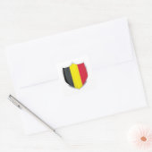België Silver Shield Flag Vierkante Sticker (Envelop)