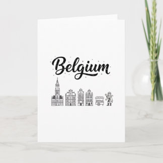 België Skyline Reis Vakantie Outfits Kaart