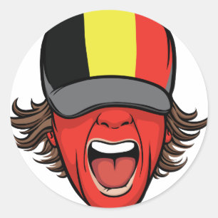België sportfan ronde sticker
