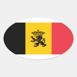 België Staatvlag Ovale Sticker