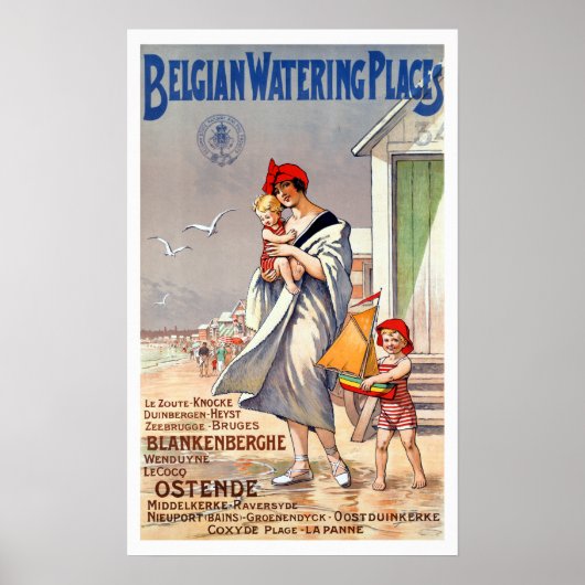  België strandreizen Poster (Voorkant)