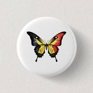 België Swallowtail Vlinder Vlag Sticker Ronde Button 3,2 Cm