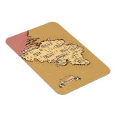 België Vintage reiskaart Magneet (Rechterzijde)