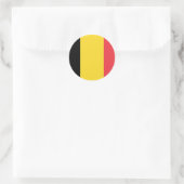 België Vlag Classic Ronde Sticker (Tas)