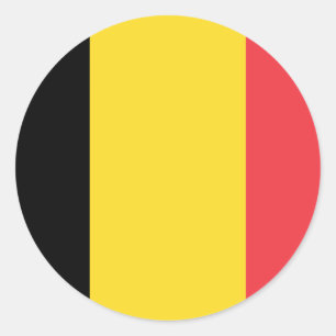 België Vlag Classic Ronde Sticker