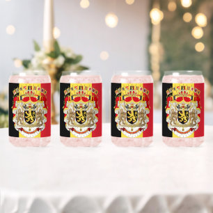 België vlag & COA Blikvorm Glas