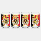 België vlag & COA Blikvorm Glas (Voorkant)