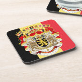 België vlag & COA Onderzetter (Linkerzijde)