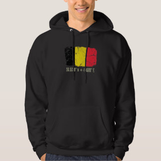 België vlag coördineert Mannen Vrouwen Belgisch He Hoodie