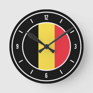België vlag Elegant Ronde Klok