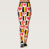 België Vlag Hart Pattern Cute Patriotic Belgium Leggings (Achterkant)