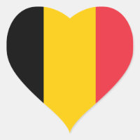 België vlag hartsticker