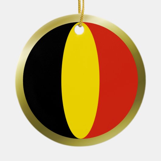 België vlag keramisch ornament (Voorkant)