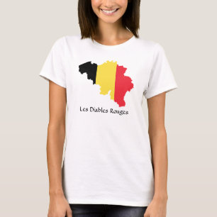 België-vlag leidt de Routekaarten T-Shirt