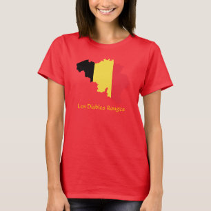 België-vlag leidt de Routekaarten T-Shirt
