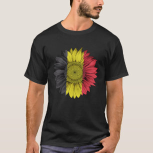 België Vlag Zonnebloem Belgische Roots Trotse Patr T-shirt
