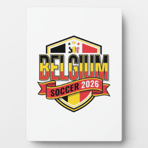 België Voetbal 2026 Voetbal Vet Land Typografie Fotoplaat
