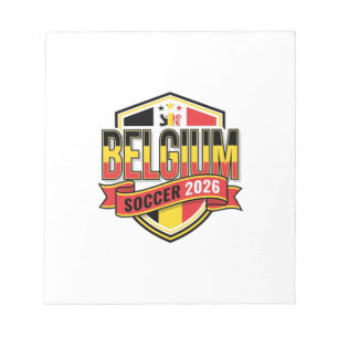 België Voetbal 2026 Voetbal Vet Land Typografie Notitieblok