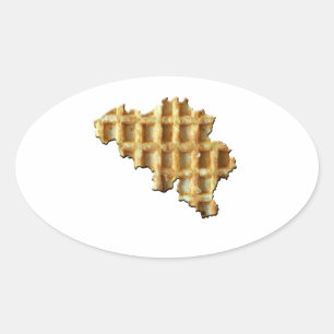 België wafelland ovale sticker