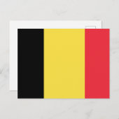 Belgien Flagge Briefkaart (Voorkant / Achterkant)