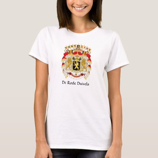 Belgique Armoiries De Rode Duivels T-Shirt (Devant)