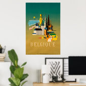 Belgique, Belgium, Travel Poster (Bureau à domicile)