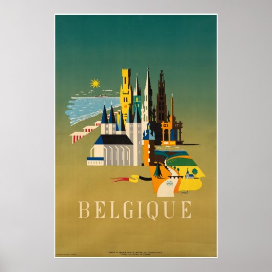 Belgique, Belgium, Travel Poster (Devant)